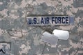 Us air force camouflaged uniform Royalty Free Stock Photo