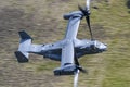 CV-22 Osprey flying through the Mach Loop