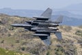 F-15E Strike Eagle flying through the Mach Loop