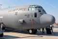 US Air Force Lockheed Martin C-130J Hercules transport plane at the Paris Air Show, France - June 22, 2017