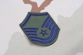 US AIR FORCE Master Sergeant rank patch on desert uniform