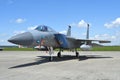 US Air Force McDonnell Douglas F-15C Eagle fighter aircraft with MiG kill marking. Royalty Free Stock Photo