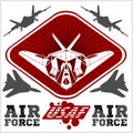 US Air Force - Military Design. vector Royalty Free Stock Photo