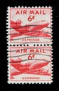 US Air Mail Stamp Royalty Free Stock Photo