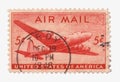 Us Air Mail Stamp Royalty Free Stock Photo