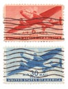 Us Air Mail Stamps Royalty Free Stock Photo
