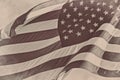 US American patriotic flag sepia retro vintage background Royalty Free Stock Photo