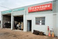 US-36, Anton, CO, - August,2018: Firestone Car Tires repair and maintenance on Highway 36 in Colorado, United States. Royalty Free Stock Photo