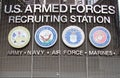 US armed forces recruiting station Royalty Free Stock Photo