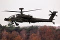 US Army Boeing AH-64E Apache Guardian Longbow attack helicopter Royalty Free Stock Photo