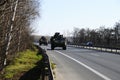 Us army convoy, 27.3.2016, Czech Republic, crossing to Poland from Old Boleslav, Royalty Free Stock Photo