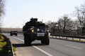 Us army convoy, 27.3.2016, Czech Republic, crossing to Poland from Old Boleslav, Royalty Free Stock Photo