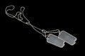 US army dog tags on black Royalty Free Stock Photo