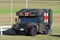 US Army AM General HMMWV (High Mobility Multipurpose Wheeled Vehicle) M997 Maxi-ambulance.