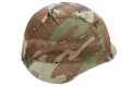 us army kevlar helmet with camouflaged cover