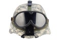 us army kevlar helmet with goggles Royalty Free Stock Photo