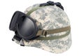 us army kevlar helmet with goggles