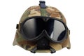 us army kevlar helmet with goggles Royalty Free Stock Photo