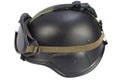 us army kevlar helmet with protective goggles Royalty Free Stock Photo