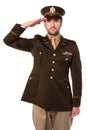 US army officer in saluting his senior Royalty Free Stock Photo