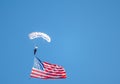 US Army Performance with a skydiver and American flag on Colorado Springs Balloon Classic 2021
