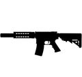 US Army, Police fully automatic machine gun Colt M4 / M16 Carbine Caliber 5.56mm United States Marine Corps and United States Arme