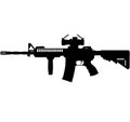 US Army, Police fully automatic machine gun Colt M4 / M16 Carbine Caliber 5.56mm United States Marine Corps and United States Arme