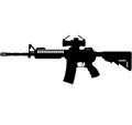 US Army, Police fully automatic machine gun Colt M4 / M16 Carbine Caliber 5.56mm United States Marine Corps and United States Arme