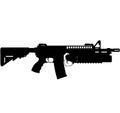 US Army, Police fully automatic machine gun Colt M4 / M16 Carbine Caliber 5.56mm United States Marine Corps and United States Arme