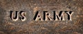 US Army United States Armed Forces Inscription Memorial Royalty Free Stock Photo