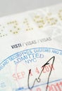 US border entry stamp