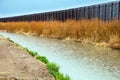 US border fence to Mexico at El Paso Royalty Free Stock Photo