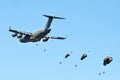 US C-17 drops para troopers