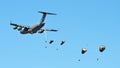 US C-17 drops para troopers