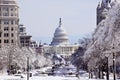 US Capital Pennsylvania Avenue Snow Washington DC