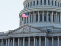 US capitol American flag half-mast Royalty Free Stock Photo