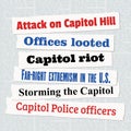 Capitol riot headlines Royalty Free Stock Photo