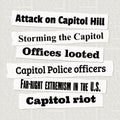 US Capitol attack news Royalty Free Stock Photo