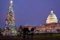 US Capitol Building at night in Washington, D.C Royalty Free Stock Photo