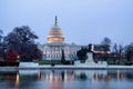 US Capitol Building and reflecting poll at night in Washington, D.C Royalty Free Stock Photo