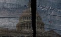 The US Capitol building in Washington DC with its dome split in half Royalty Free Stock Photo