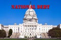 The US Capitol cracking under weith of national debt