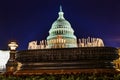 US Capitol Dome Fountain North Side Night Stars Washington DC Royalty Free Stock Photo