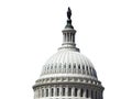 US Capitol Dome Isolated on White Royalty Free Stock Photo