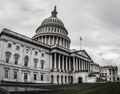 US Capitol Gloomy and Overcast Royalty Free Stock Photo