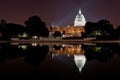 US Capitol at night