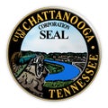 Chattanooga Seal Badge, 3d illustration on white background