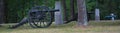 Civil War Era Cannons at the Chickamauga Battlefield National Park Royalty Free Stock Photo
