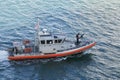 US Coast Guard boat providing security Royalty Free Stock Photo