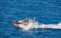 US Coast Guard boat providing security, Kay West, Florida Royalty Free Stock Photo